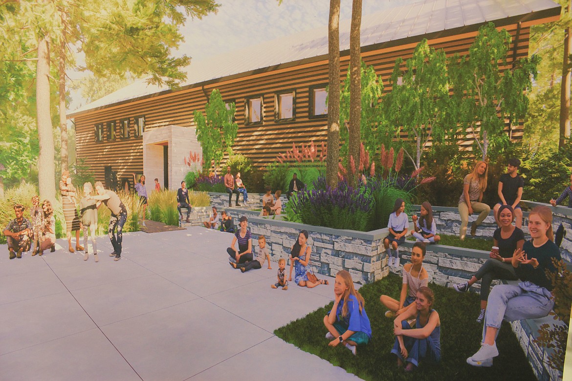 An artist rendering for the new Bigfork library. (Taylor Inman/Daily Inter Lake)