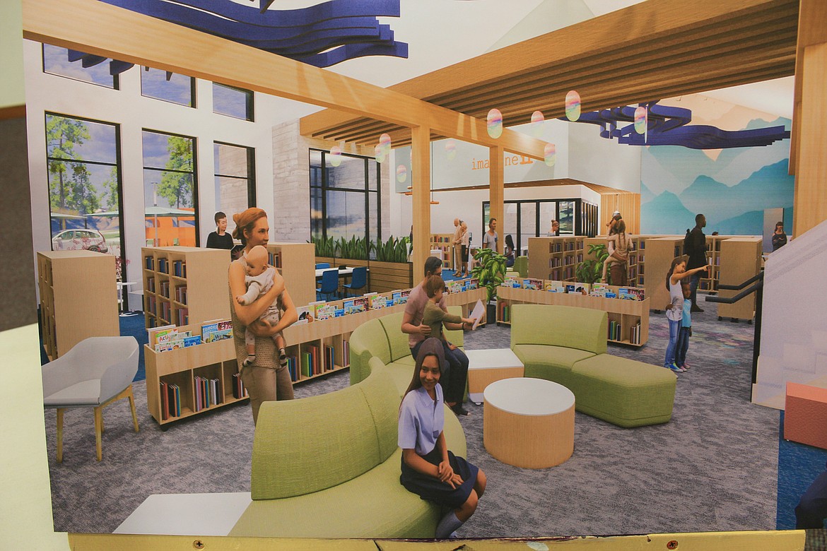 An artist rendering for the new Bigfork library. (Taylor Inman/Daily Inter Lake)