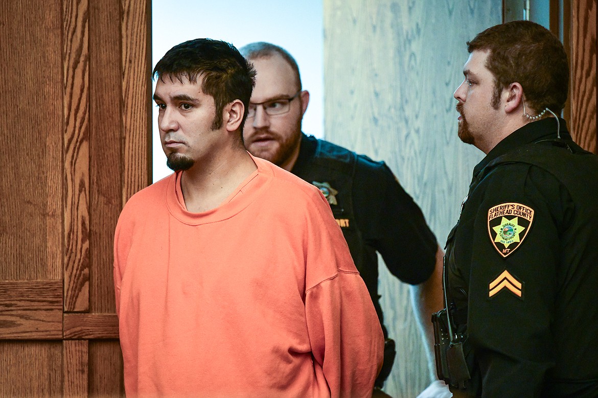 Kenneth James Floyd appears for his arraignment in Flathead County District Court on Thursday, Nov. 2. (Casey Kreider/Daily Inter Lake)