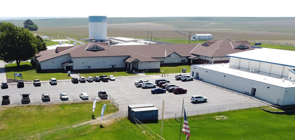 An aerial photograph of Warden High School, where former Moses Lake teacher Katie Phipps has started her third year as the school’s principal.