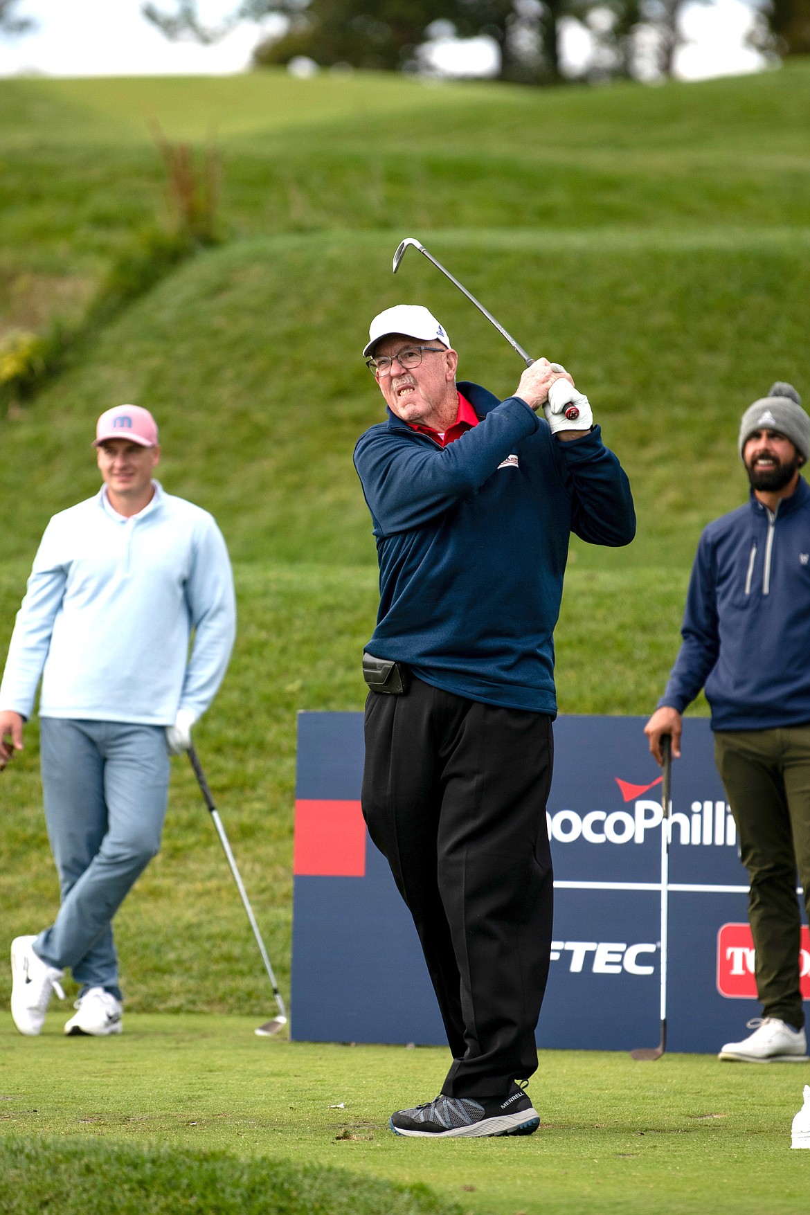 Chuck Lewis gets a good shot off at the Congressional County Club in Bethesda, Md., in mid-October. (PGA of America)