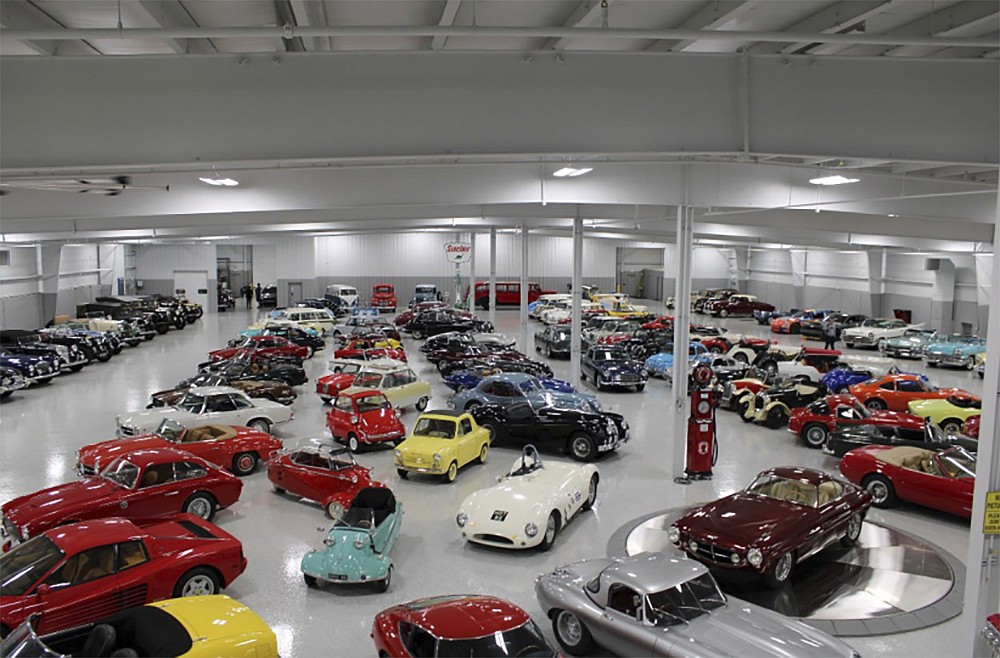 This photo provided by the FBI shows a classic car collection owned by businessman Najeeb Khan. Khan, who orchestrated a $180 million check-kiting scheme and used the proceeds to live a lavish lifestyle and amass one of the world’s most revered classic car collections has been sentenced to more than eight years in prison, Thursday, Nov. 2, 2023. (FBI via AP)