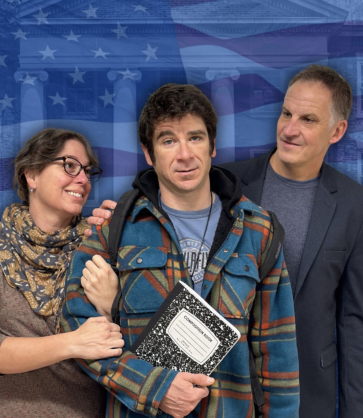 Whitefish Theatre Co. presents “Admissions” starring Wendy McFadden, Matt Strool and Andrew Matulionis. (Photo courtesy of Whitefish Theatre Co.)