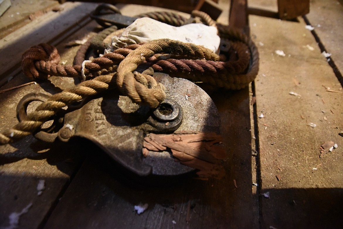 The old church bell rope at Lakeside Community Chapel was removed to install a stationary automatic bell ringer. (Hilary Matheson/Daily Inter Lake)