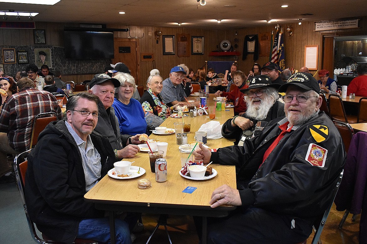 Veterans and their families enjoy a meal together during the American Legion Post 28 Veterans Day Luncheon last year.