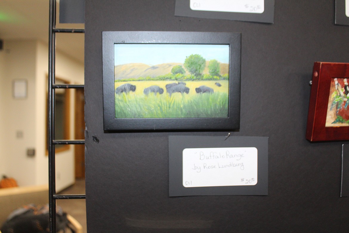 Landscapes, pop art and florals are among the paintings on display in the miniature art show.
