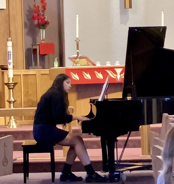 Lily Tun performs "Allemande" from French Suite No.6 by Johann Sebastian Bach at the eighth annual Moses Lake-Central Basin Chapter of Washington State Music Teachers Association Music Festival Nov. 4. Tun, 16, is a junior at Moses Lake High School and a Running Start student at Big Bend Community College, according to Chapter President Marina Munter.