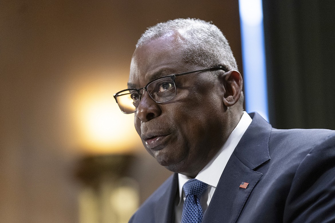 Defense Secretary Lloyd Austin testifies before a Senate Appropriations Committee on Capitol Hill in Washington, Oct. 31, 2023. The U.S. launched an airstrike on a facility in eastern Syria linked to Iranian-backed militias, in retaliation for what has been a growing number of attacks on bases housing U.S. troops in the region for the past several weeks, the Pentagon said.(AP Photo/Manuel Balce Ceneta, File)