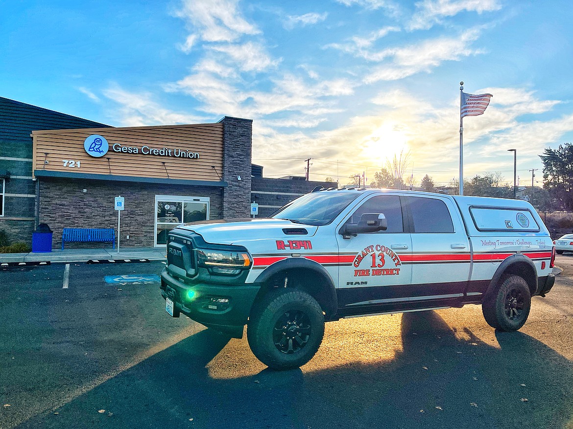 A grant from Gesa Credit Union allowed Grant County Fire District 13 to buy a new extrication tool for its new rescue vehicle, pictured.