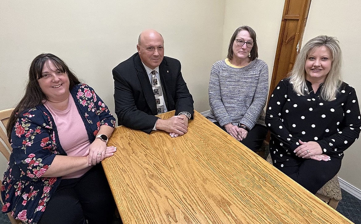 The West Bonner office staff includes, from left, Tracy Rusho, Joe Kren, Terri Johnson, Kendra Salesky, and not pictured Brandy Paradee.