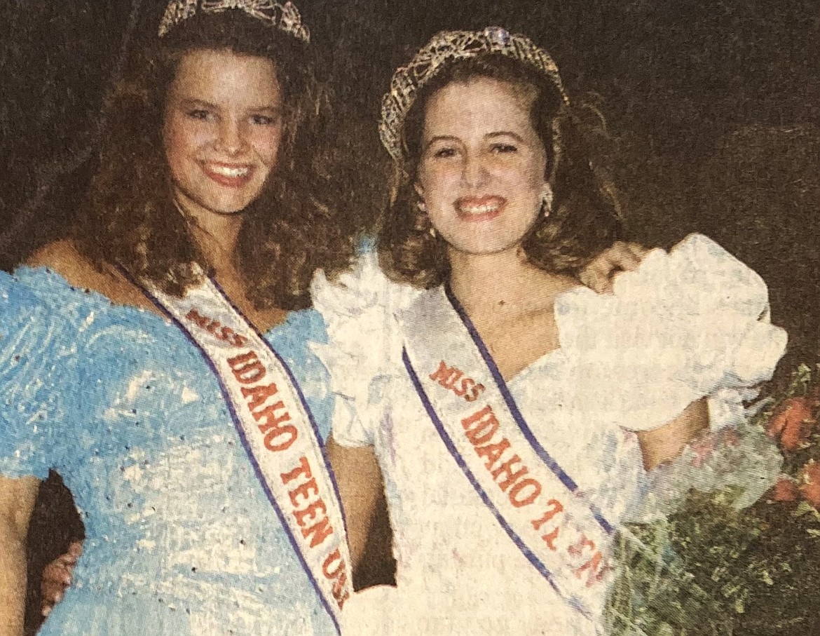Jan Cartwright, of Bonners Ferry, 1993 Miss Idaho Teen USA, and her successor, Sarah Polk, of Post Falls.