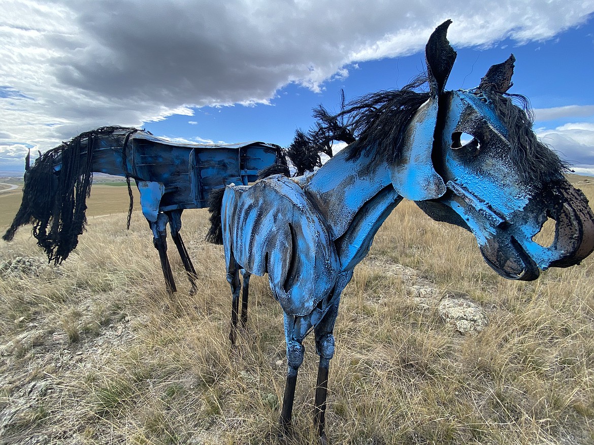 Horses are Jim Dolan’s favorite animal to sculpt, and he’s been doing it since the 1960s. He was not commissioned to create the herd of horses; he just wanted to. (Anna Paige/MTFP)