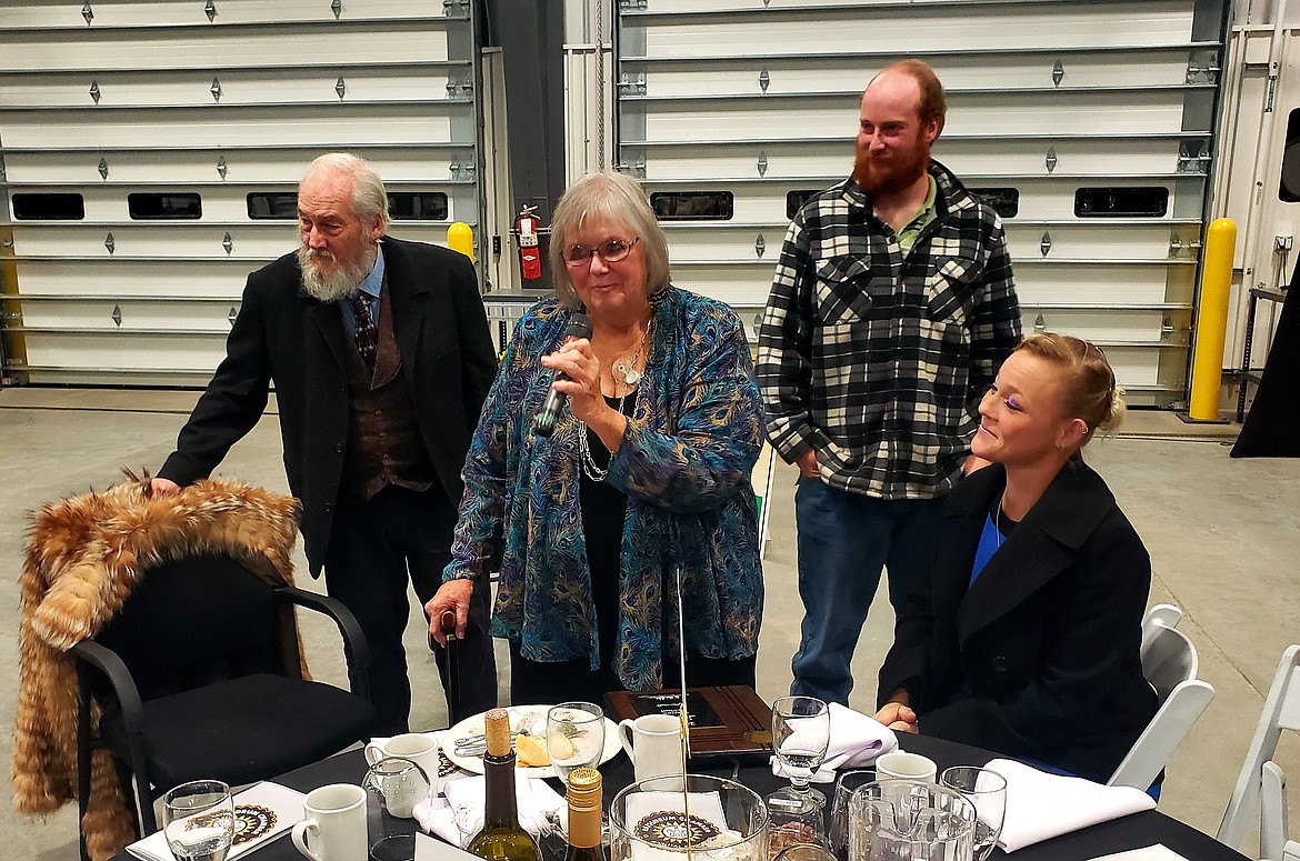 From left, Mike McPhail Sr., Sharon McPhail, Justin McClung and Stephanie McPhail celebrate Sharon as she was awarded Citizen of the Year at the Rathdrum Chamber of Commerce's annual awards dinner.