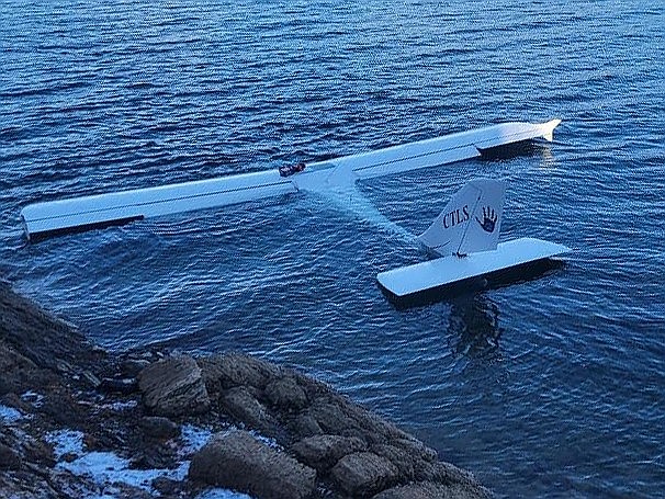 The site of a plane crash near Doris Point at Hungry Horse Reservoir. (Flathead County Sheriff's Office photo)