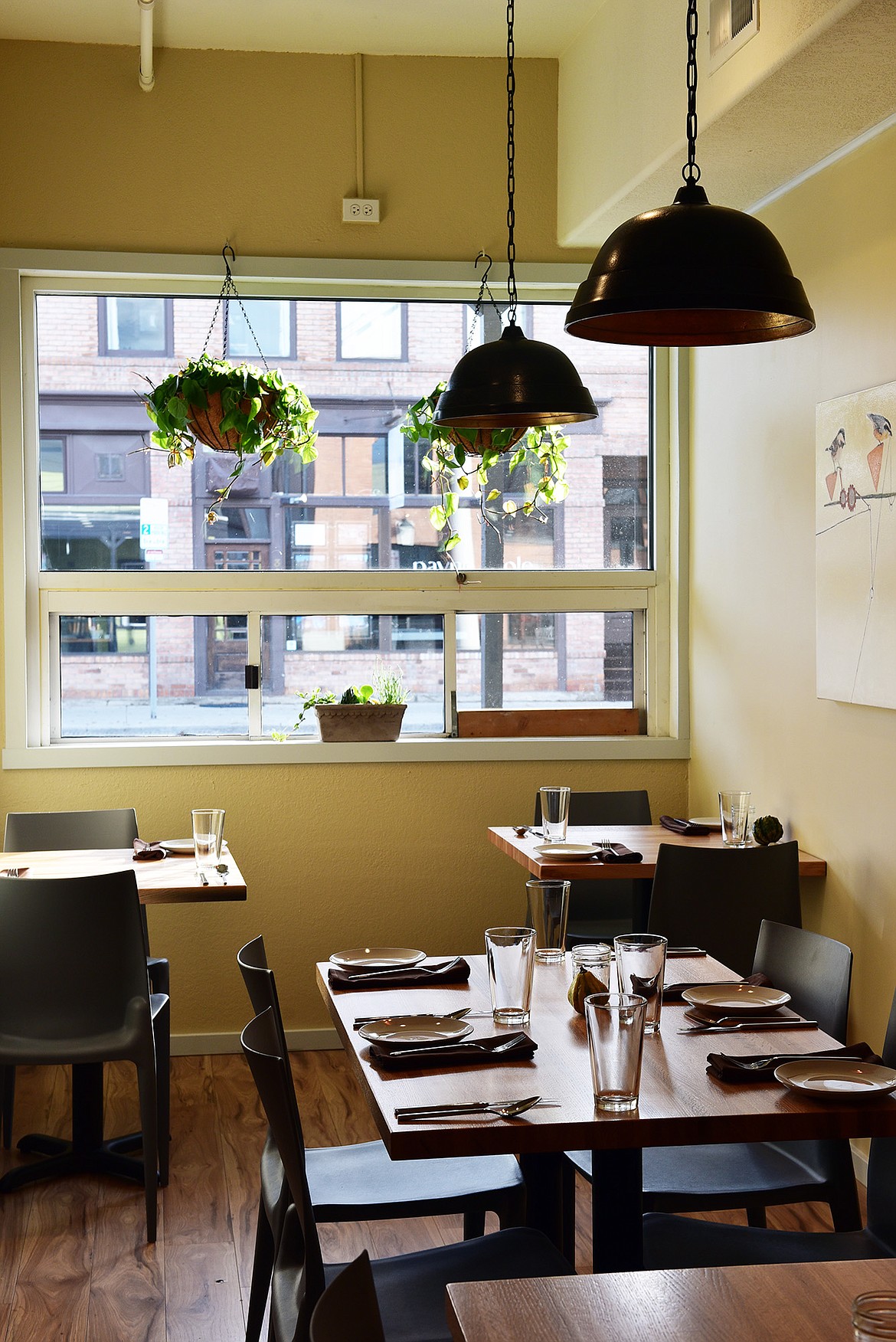 The light-filled, fresh interior of Beldi, a new restaurant at 306 Second Street in Whitefish. (Julie Engler/Whitefish Pilot)