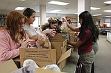 Columbia Middle Schoolers help out for Thanksgiving