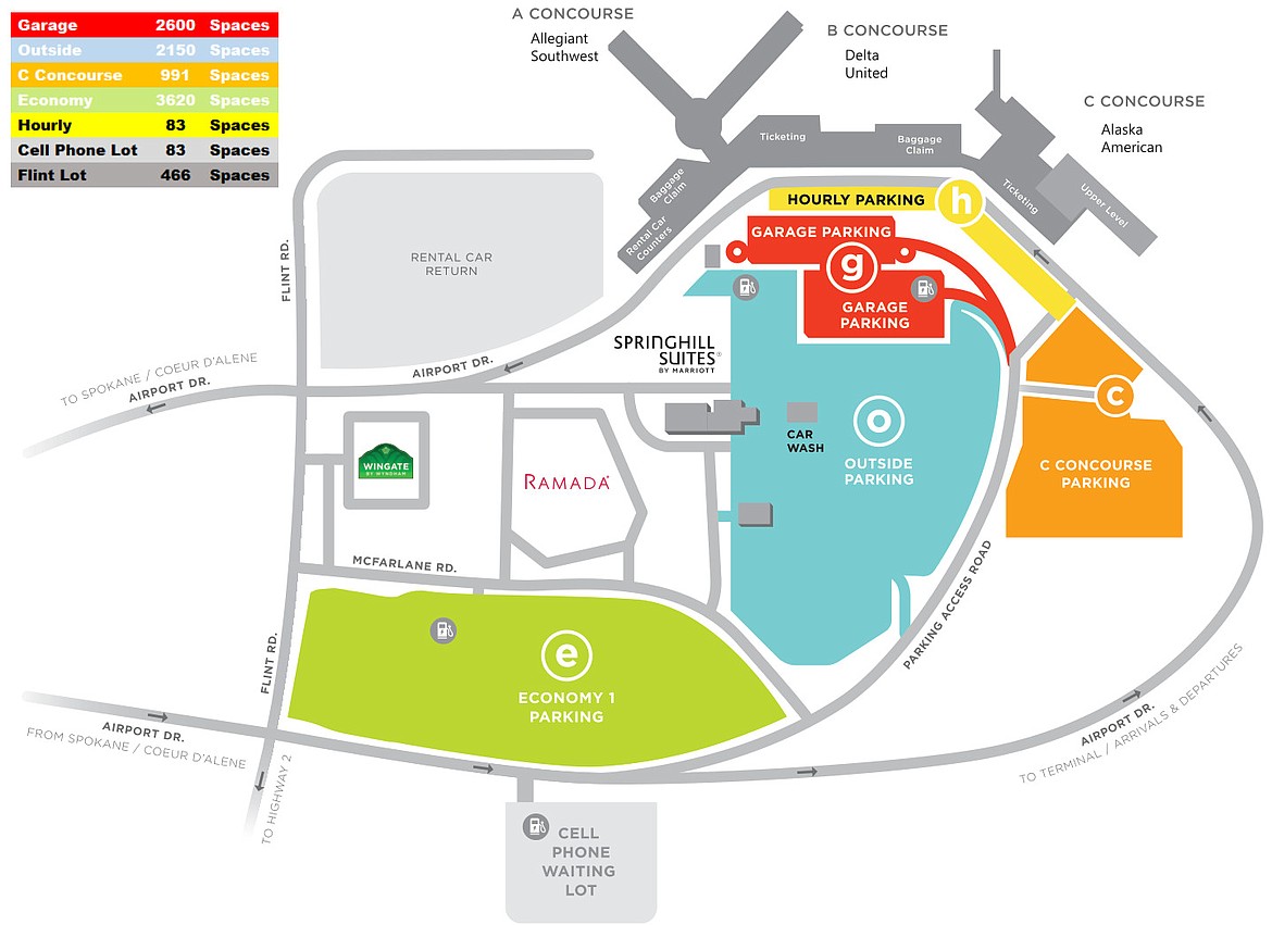 Spokane airport announces parking expansion | Coeur d'Alene Press