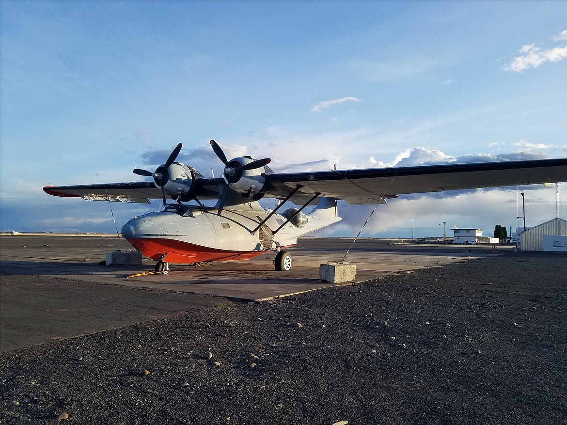 The PBY Catalina, also known as Consolidated Model 28, was produced in the 1930s and 1940s. The one shown here sat at the Port of Ephrata for years prior to being auctioned recently. It is known for its role in the filming of the movie "Always."