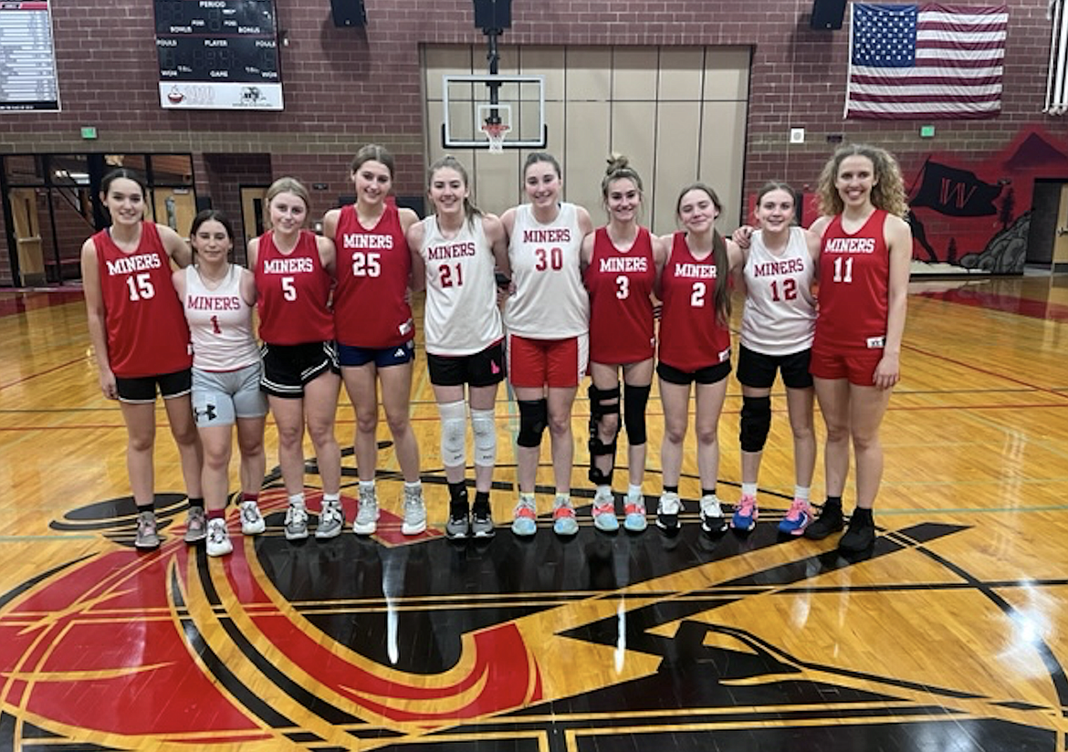 The Wallace High School girls basketball team pictured from left: Grace Delano, Heaven Striker, Iliana Lewis, Tia Hendrick, Britany Phillips, Bethany Phillips, Kylee Phillips, Aubrey Birdsell, Khepri Wood and Kayla Hasz.