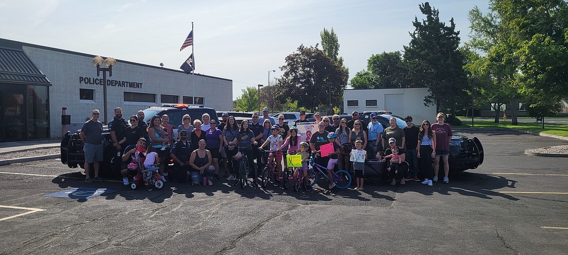 Residents from Moses Lake and the surrounding area showed up to support Moses Lake Police Chief – and Interim City Administrator and Moses Lake School Board President – Kevin Fuhr, far left, in August for a walk to raise money for the Fred Hutchinson Cancer Research Center. MLPD staff and officers held the event in support of Fred Hutch, which Fuhr credits with the fact that he’s alive today.