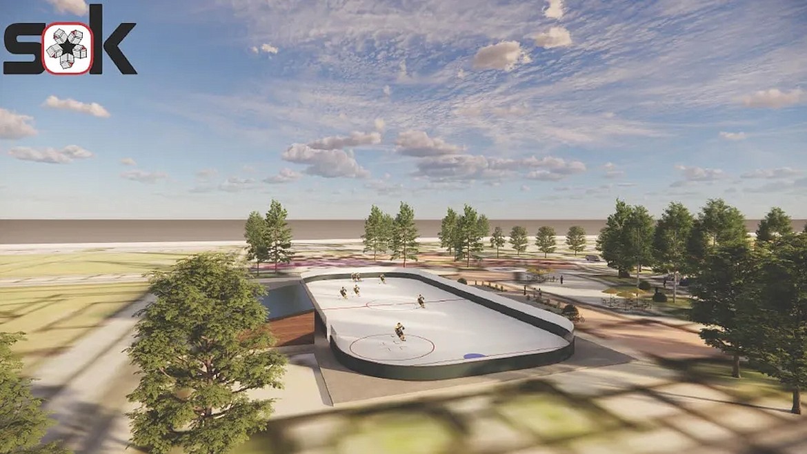 A view of what the initial phase of an ice rink planned by North Idaho Ice Corp. and the city of Ponderay could look like.