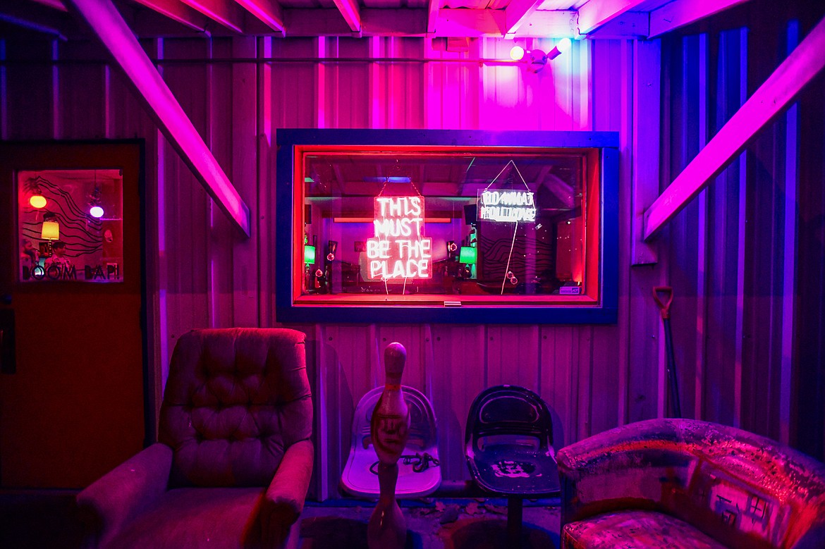 Neon signs and lights at Glacier Lanes in Columbia Falls on Friday, Nov. 24. (Casey Kreider/Daily Inter Lake)