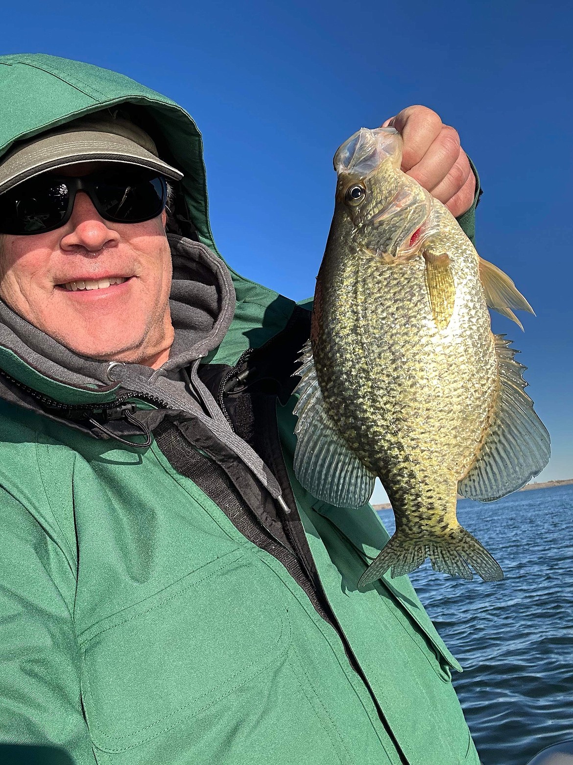 Bob McHenry, pictured, and Matt Romack had an awesome late November crappie trip on Potholes Reservoir.