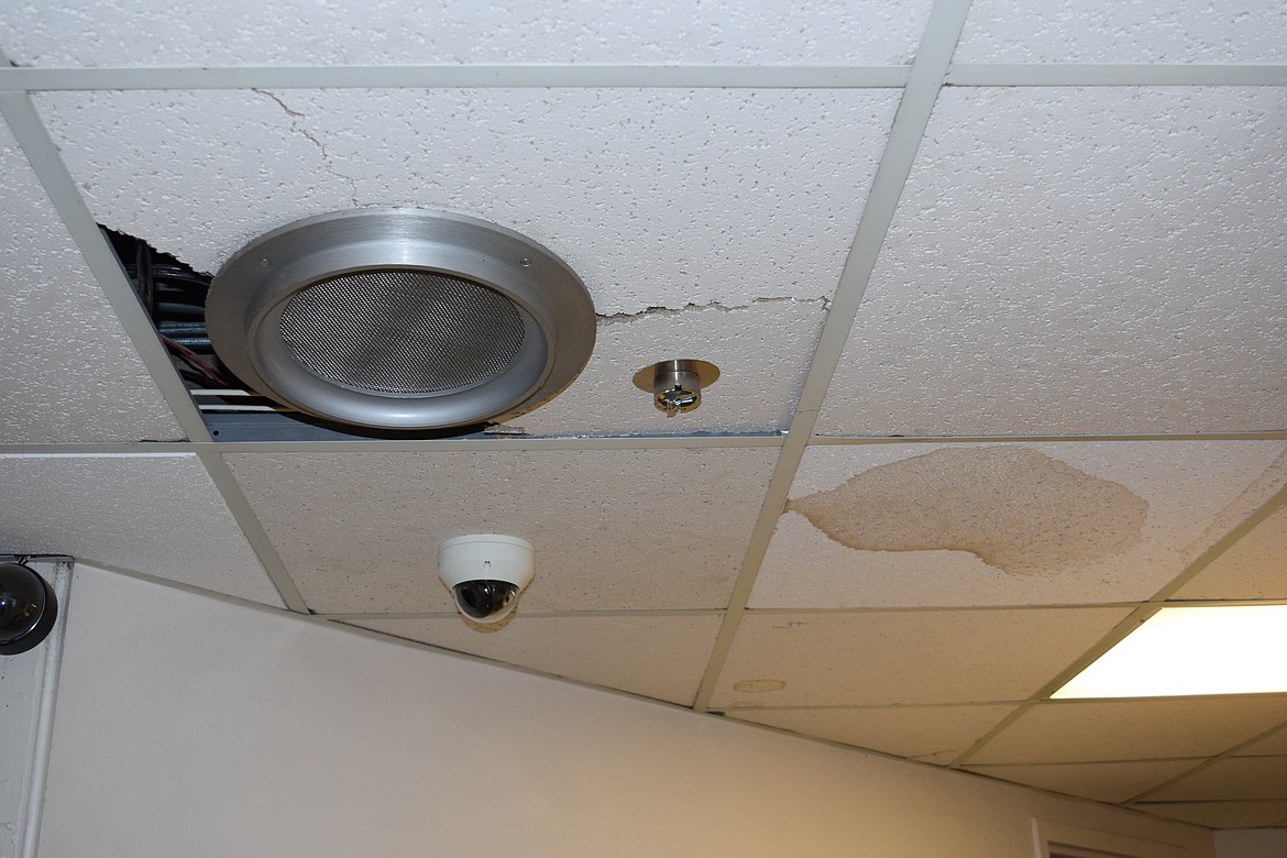 Public Works Director Todd O’Brien discussed the progress of improvements and repairs in the Adams County jail during the Nov. 21 Adams County Board of Commissioners meeting, such as renovations needed for the jail ceiling tiles, pictured, and more.