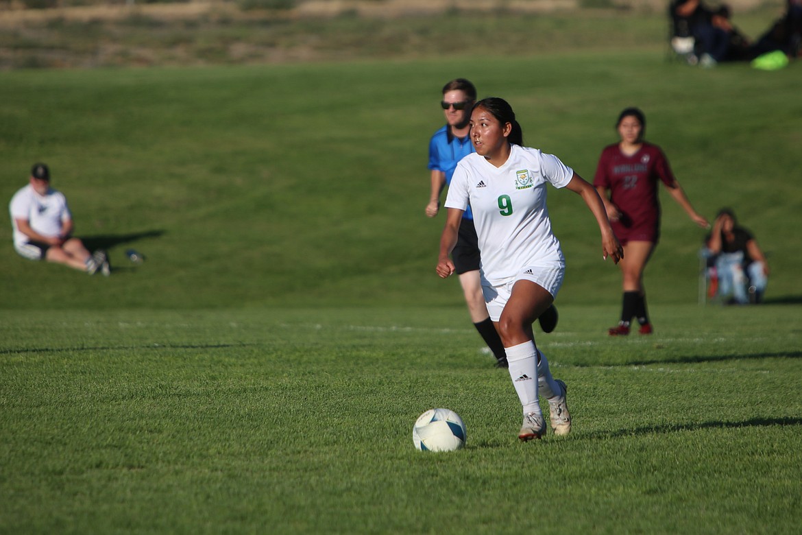 Quincy junior Crystal Vargas (9) was one of six Jackrabbit girls soccer players to receive all-league honors.