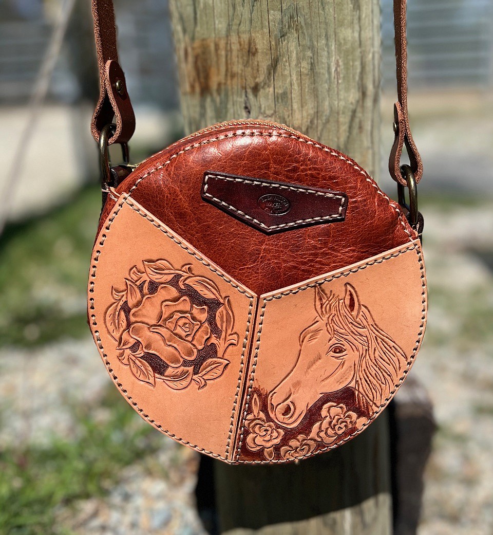 A leather purse made by Elisa Wilson. (Courtesy photo)