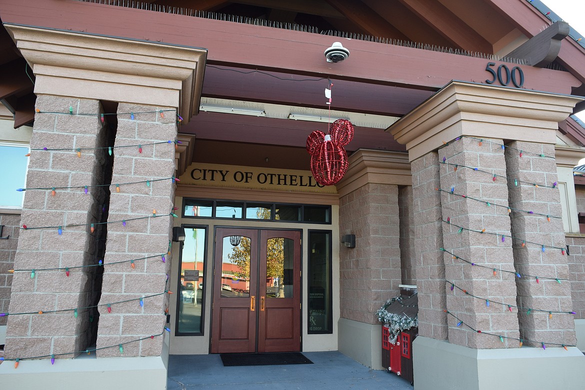 Othello City Hall, pictured, hosted Monday’s regular city council meeting, during which the council held its final budget workshop and discussed Adams County Pet Rescue funding.