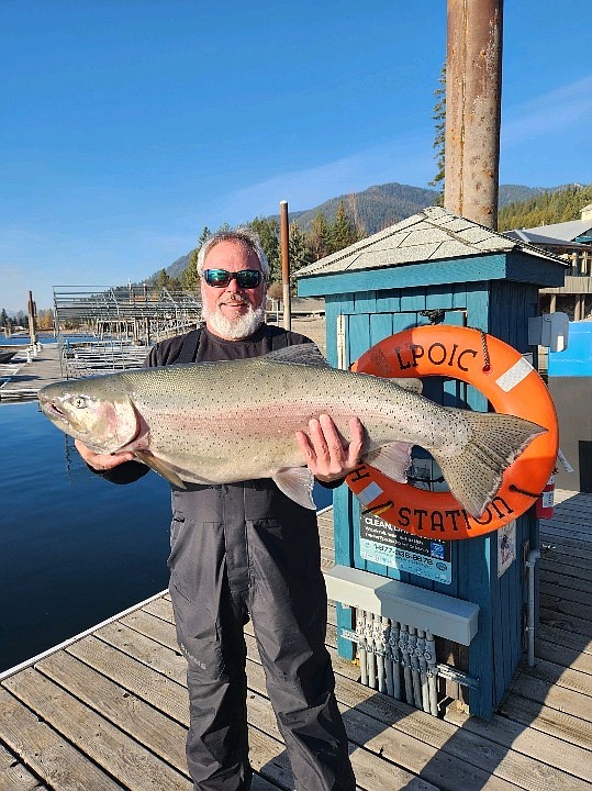 Jefferson Hatch of Breckenridge, Colo. holds a 20.70 lb. rainbow trout, a catch that took home second place at the Lake Pend Oreille Idaho Club 2023 Fall Thanksgiving Derby. LPOIC emphasizes the catch and release of trophy rainbow trout. However, anglers who wish to keep their catches for milestones like personal best catches, such as Jefferson, are allowed. Anglers who catch and transport their live rainbow trout to the weigh station and successfully release their trophy are rewarded a $500 bonus if their entry ends up in the final standings. The LPOIC spring derby will take place from 4/27 to 5/5.