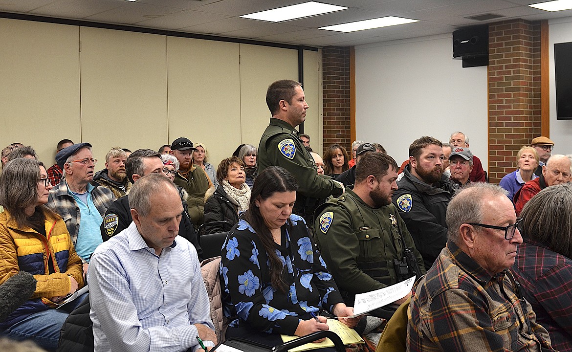 The third floor conference room at the Lake County Courthouse was packed last Thursday as law enforcement, legislators and members of the community gathered for a public meeting about the possible impacts of the county's decision to withdraw from Public Law 280. (Kristi Niemeyer/Leader)