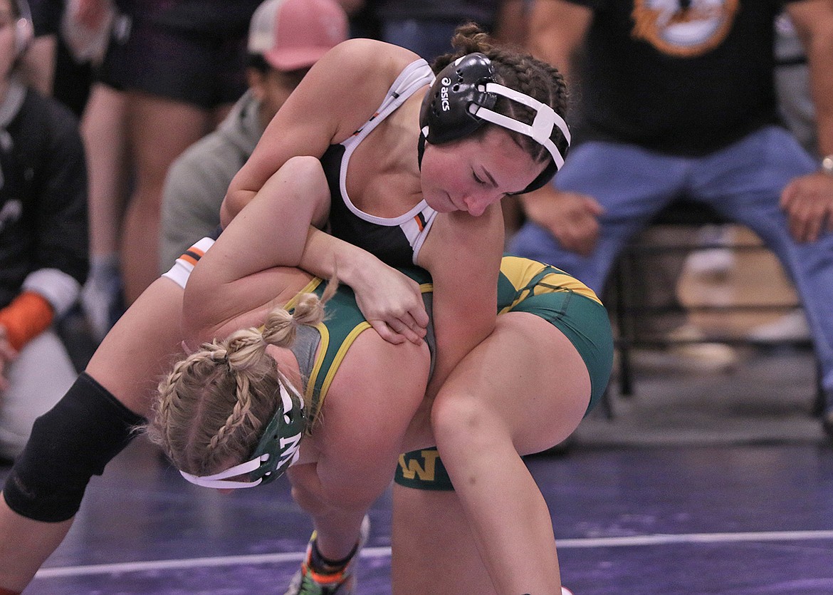 Ronan’s Katie Dolence placed first in the 126-pound bracket at last month's Owen Invitational, notching three pins, and is ranked No. 5 in the state. (Bob Gunderson photo)