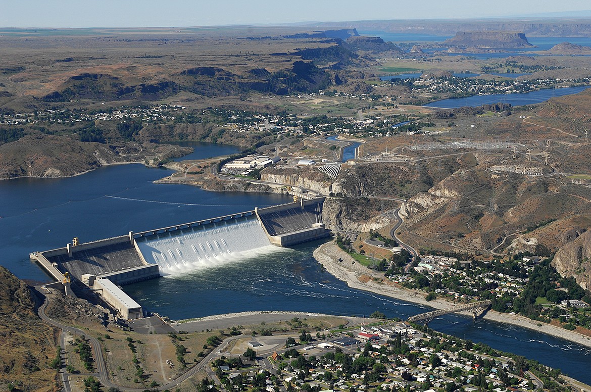 The Grand Coulee Dam, pictured, is one of the principal features of the Columbia Basin Project’s irrigation system, according to the Bureau of Reclamation’s website.