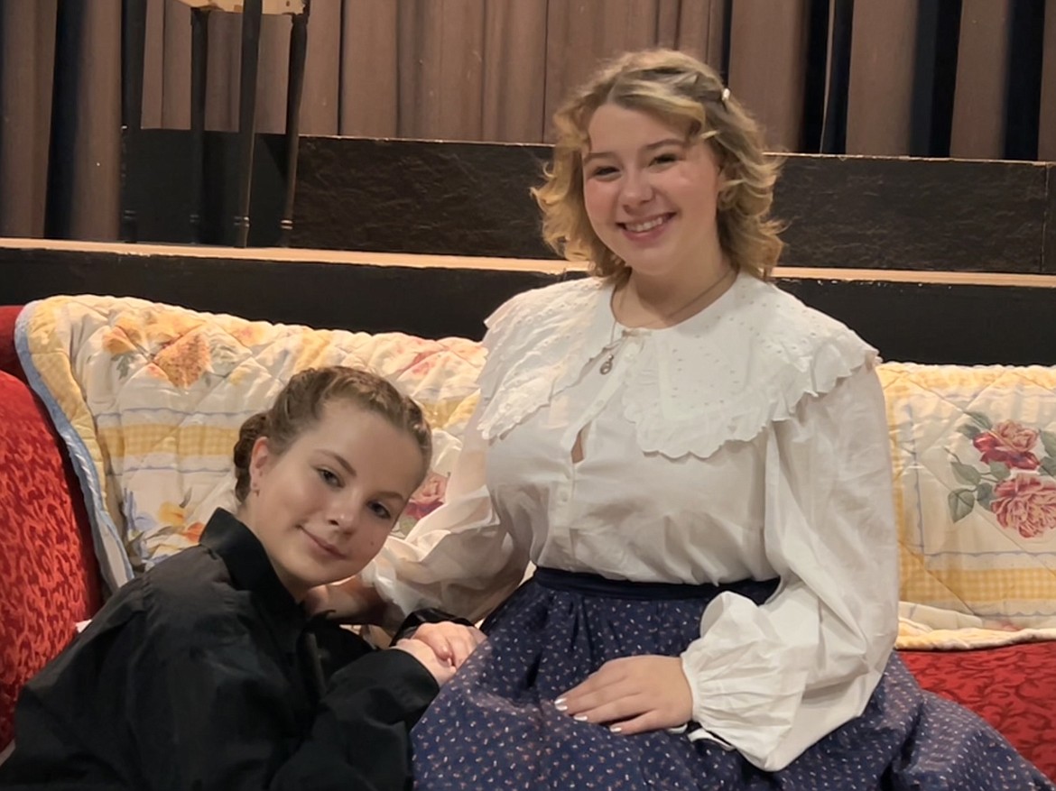 Jo is played by Gabrielle Leduc and Meg is played by Gabrielle Cantrell Musson in the Wolfpack Theatre Company production of “Little Women.”