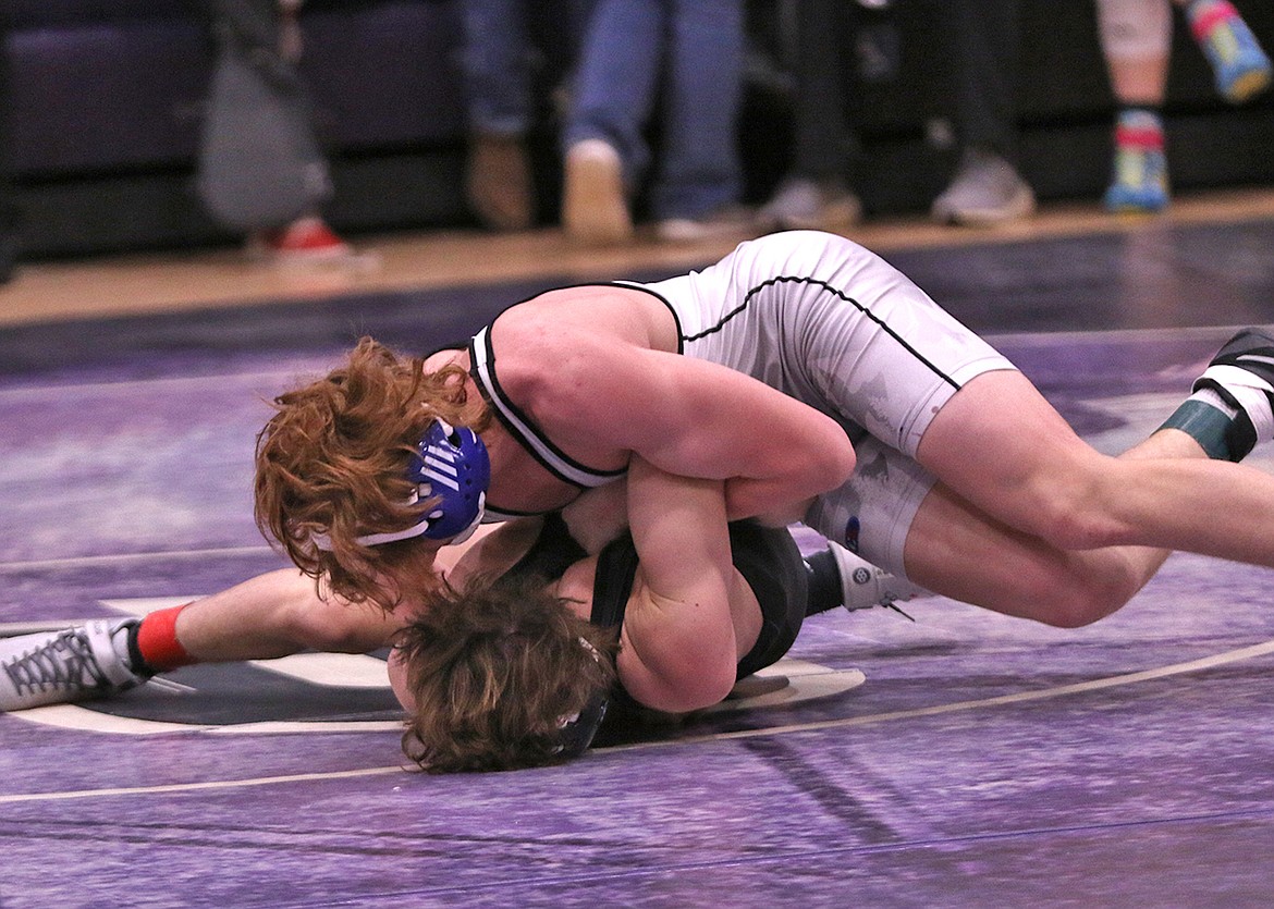 Libby's Gabe Kosters placed sixth at 138 pounds Saturday, Dec. 2, at the Owen Invitational in Polson. (Photo courtesy Bob Gunderson)