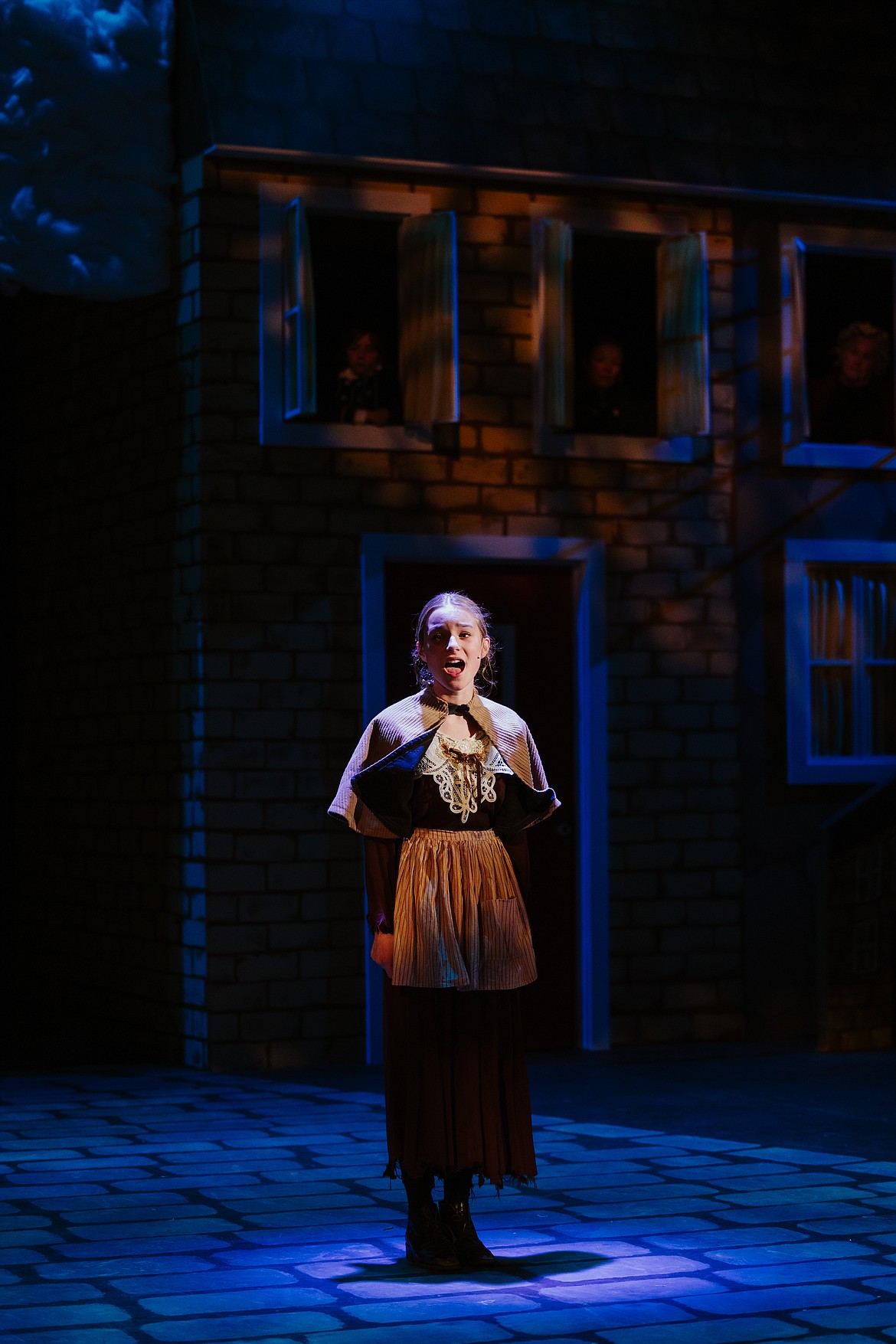 Edie Duston performs as the part of Grace Smythe during a dress rehearsal for Whitefish Theatre Company's production of "A Christmas Carol." (Photo courtesy of Matt Wetzler/Thewmatt Photography)