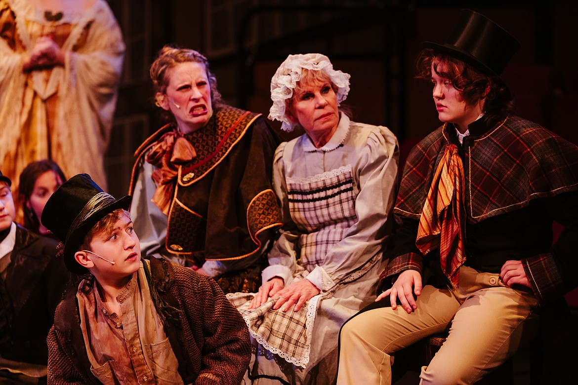 Members of Whitefish Theatre Company's 2023 holiday production, "A Christmas Carol," perform during a dress rehearsal. (Photo courtesy of Matt Wetzler/Thewmatt Photography)