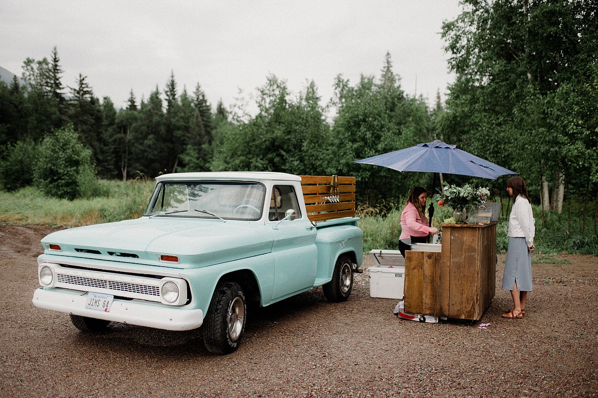 A 1964 Chevy is a feature of the new event service being offered by Split Rock Restaurant. (Photo courtesy of Honeybee Weddings and Wild Montana Wedding)