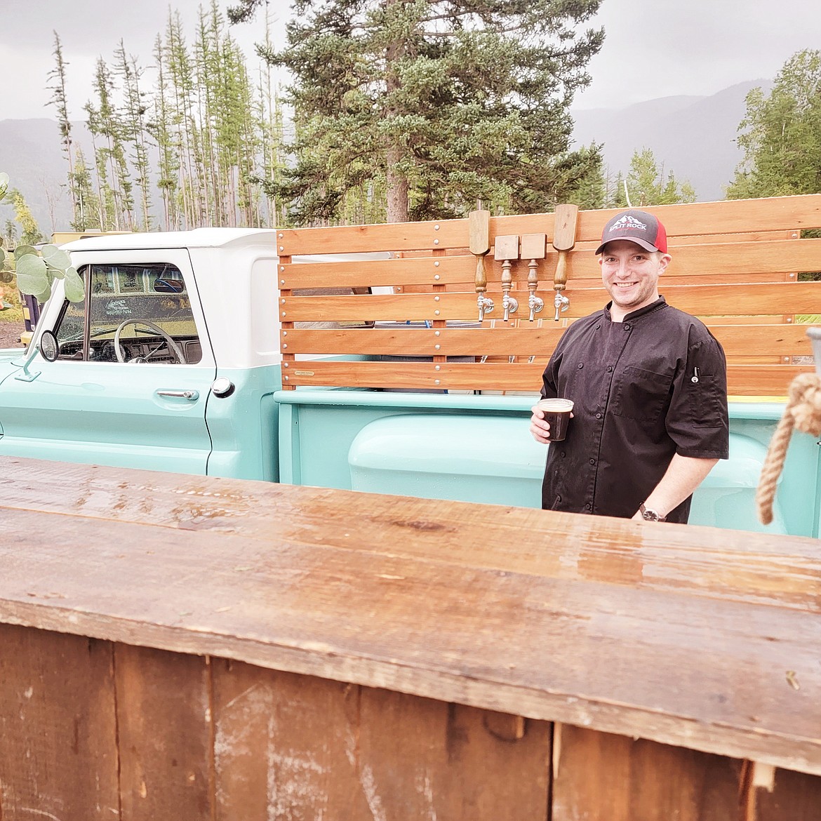 Jimmy Foster worked to have the classic Chevy pickup restored that has become the center of its services for bartending events. (Courtesy photo)