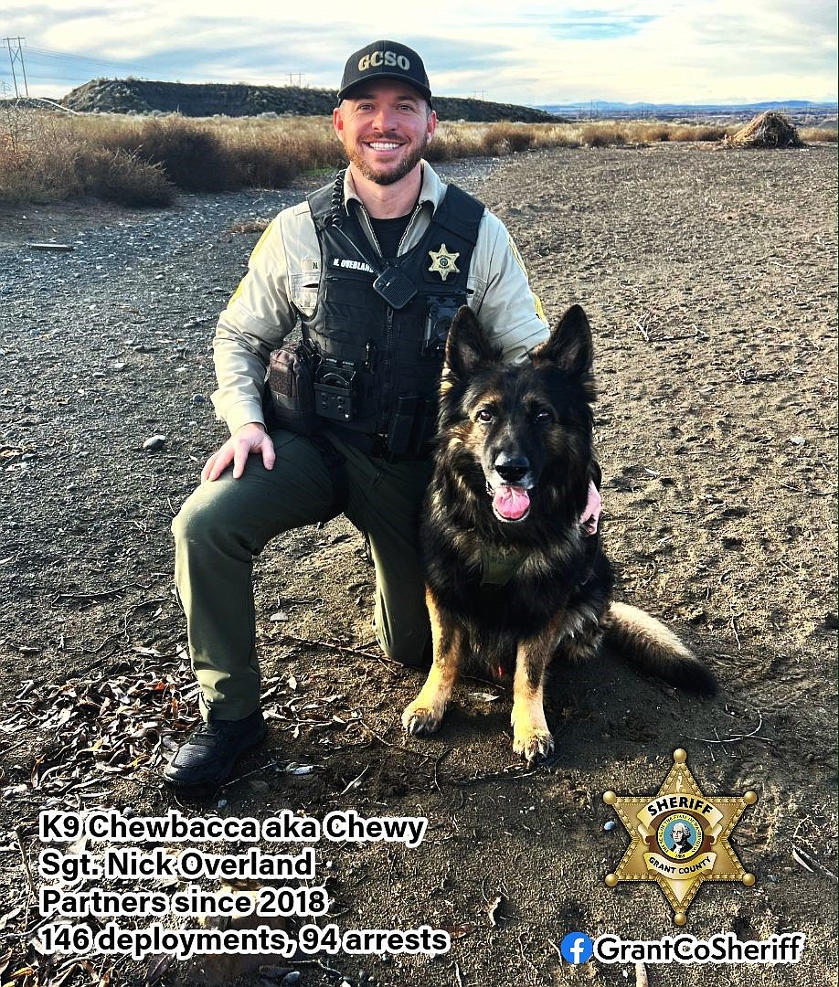 K9 Officer Chewbacca - AKA Chewy - has retired after serving the people of Grant County since 2018.