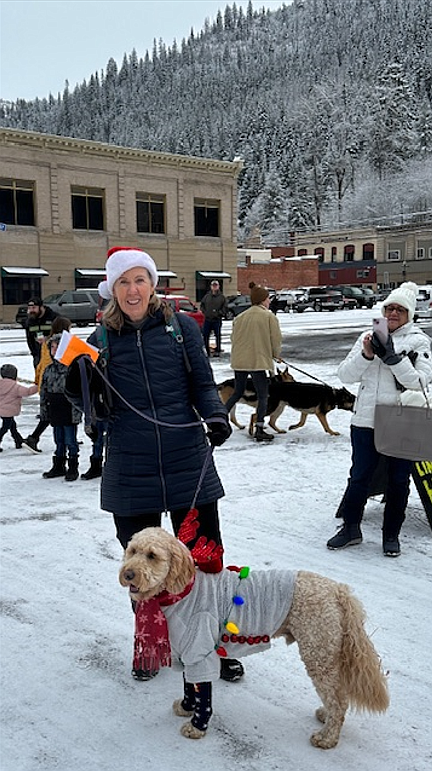 Sullivan the dog and Barbara Peregoy dressed to impress at the Paw Parade and Sullivan wound up being made the winner of best costume for the Home for the Holidays event.
