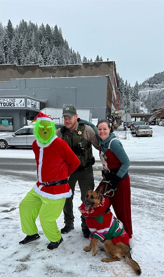 The Shoshone County Sheriff's Office took the Grinch into custody with a little help from Mrs. Santa Paws herself, Ava the dog.