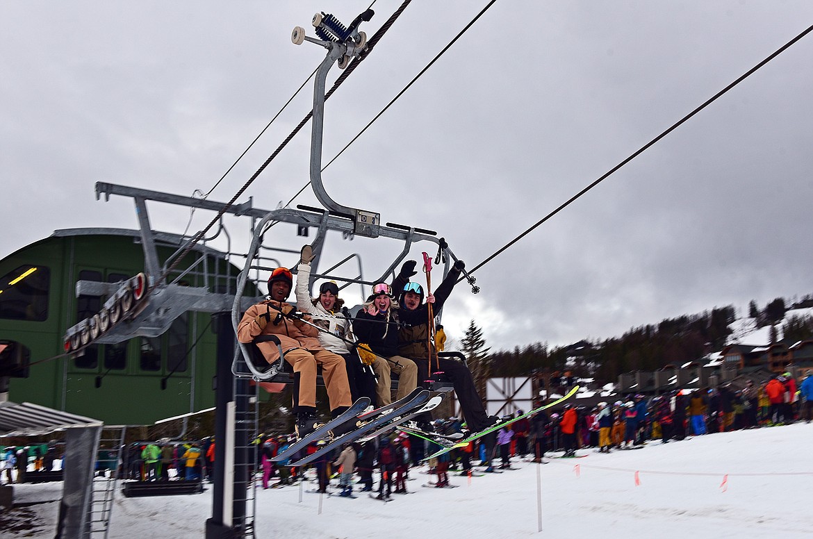 Opening day, Dec. 7, 2023, at Whitefish Mountain Resort. (Julie Engler/Whitefish Pilot)