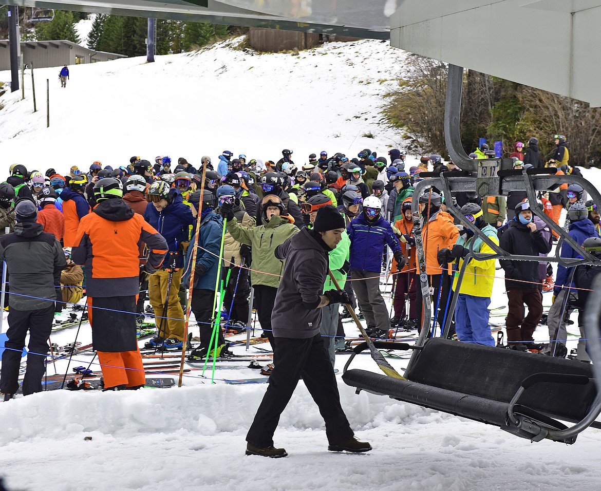 Opening day, Dec. 7, 2023, at Whitefish Mountain Resort. (Julie Engler/Whitefish Pilot)