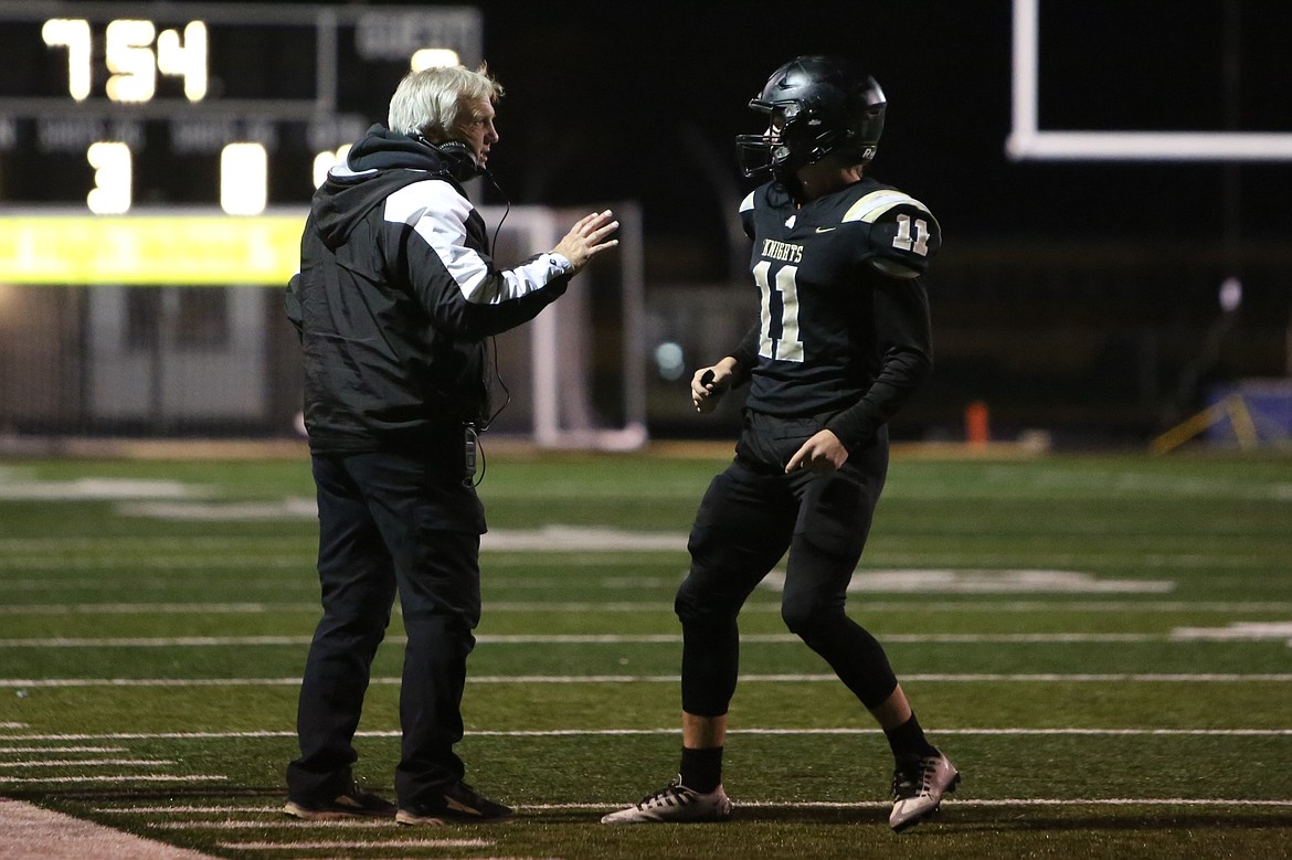 Royal Head Coach Wiley Allred, left, has led the Knights to their 10th state championship since taking over the program in 1999. Royal has won 12 state titles in its program history, including in seven of the past eight seasons.