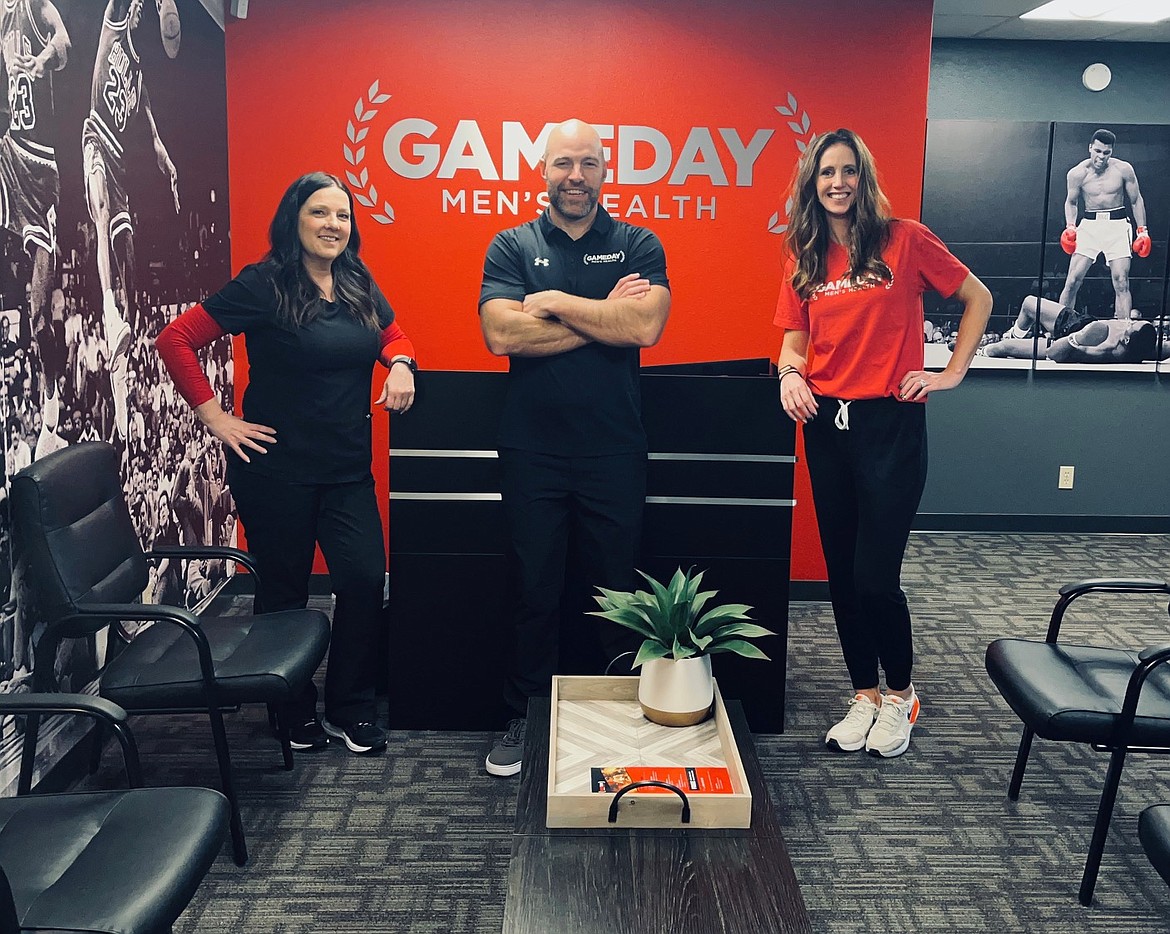 Gameday Men's Health with (from left) Wendy Read, Nathaniel Bowie and Andrea Bowie.