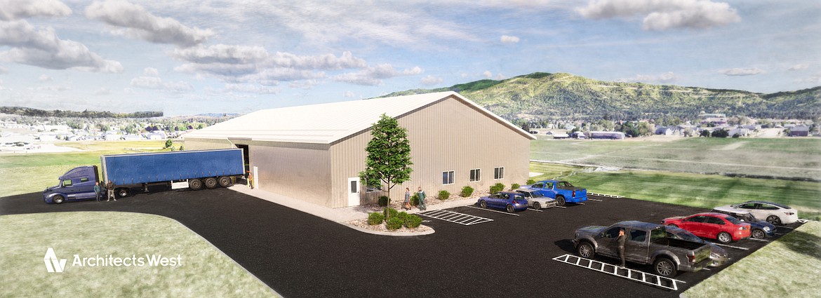 Rendering of the Post Falls School District facilities maintenance and operations complex.