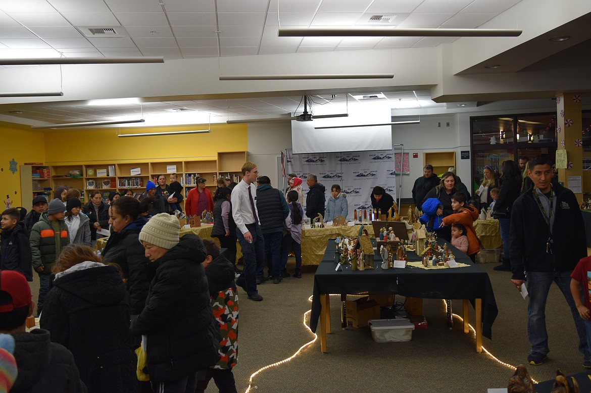 The Living Nativity Project event featured both a nativity skit as well as several tables full of nativity displays, pictured, for the community members to enjoy after the Christmas parade.